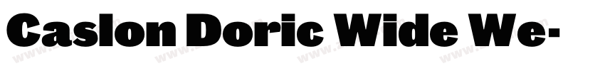 Caslon Doric Wide We字体转换